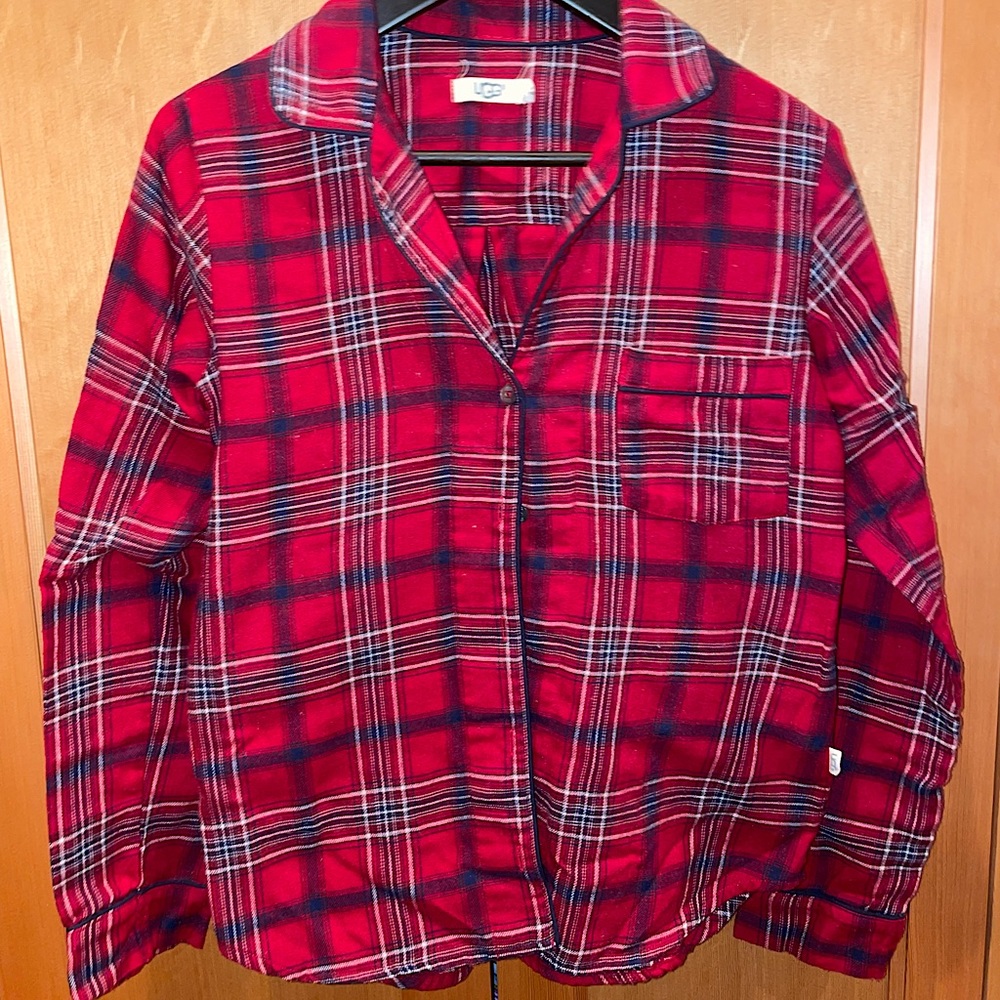 UGG red plaid pajama set XS